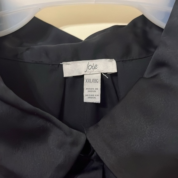 NWT Joie satin blouse XXL black - Picture 2 of 8